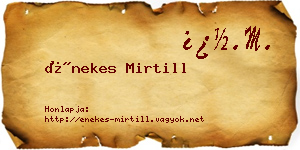 Énekes Mirtill névjegykártya